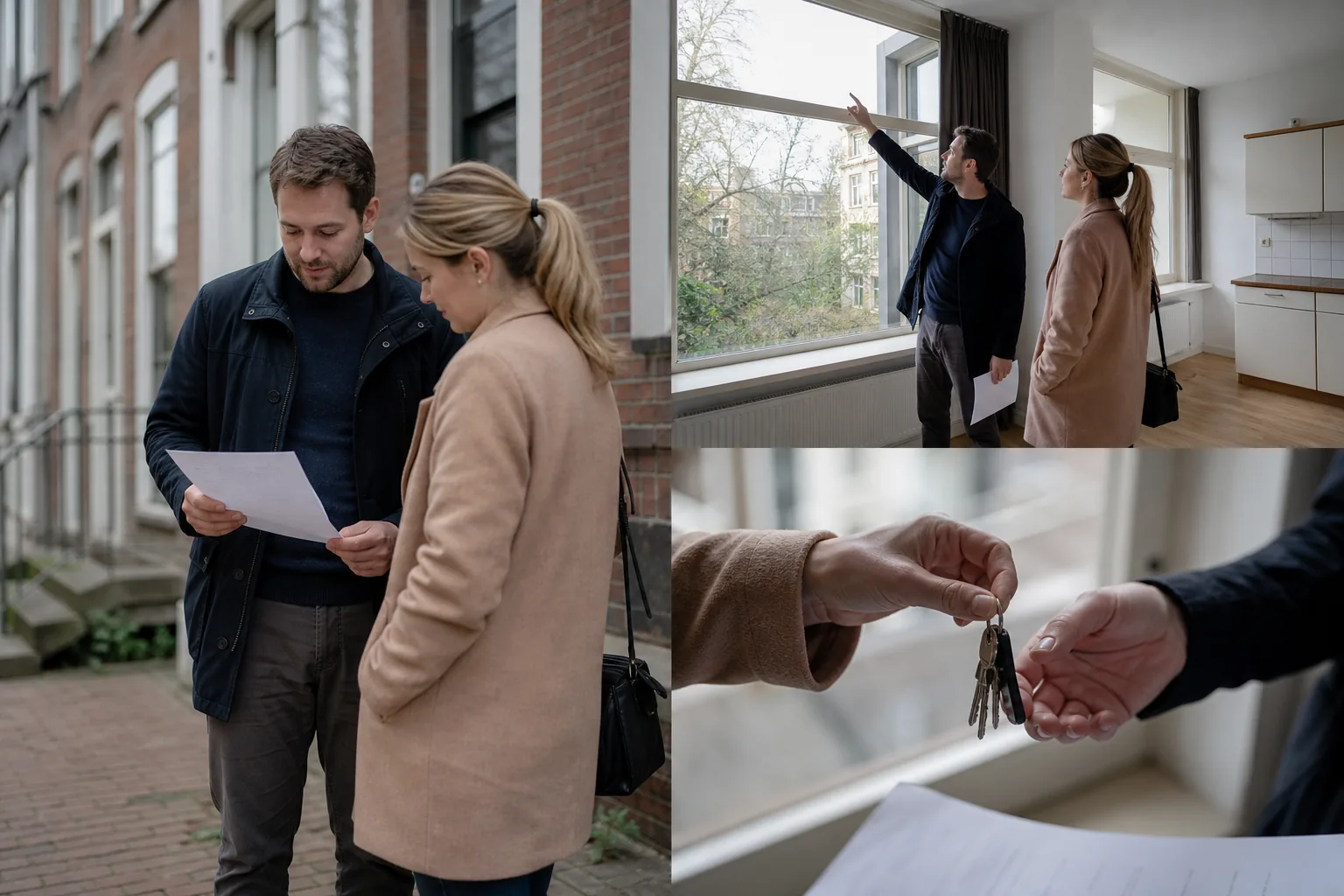 Een Nederlandse woning met sleutels en papieren. Beeld bij het artikel: Wanneer mag u de waarborgsom inhouden en wat zegt de wet over de opnamestaat?