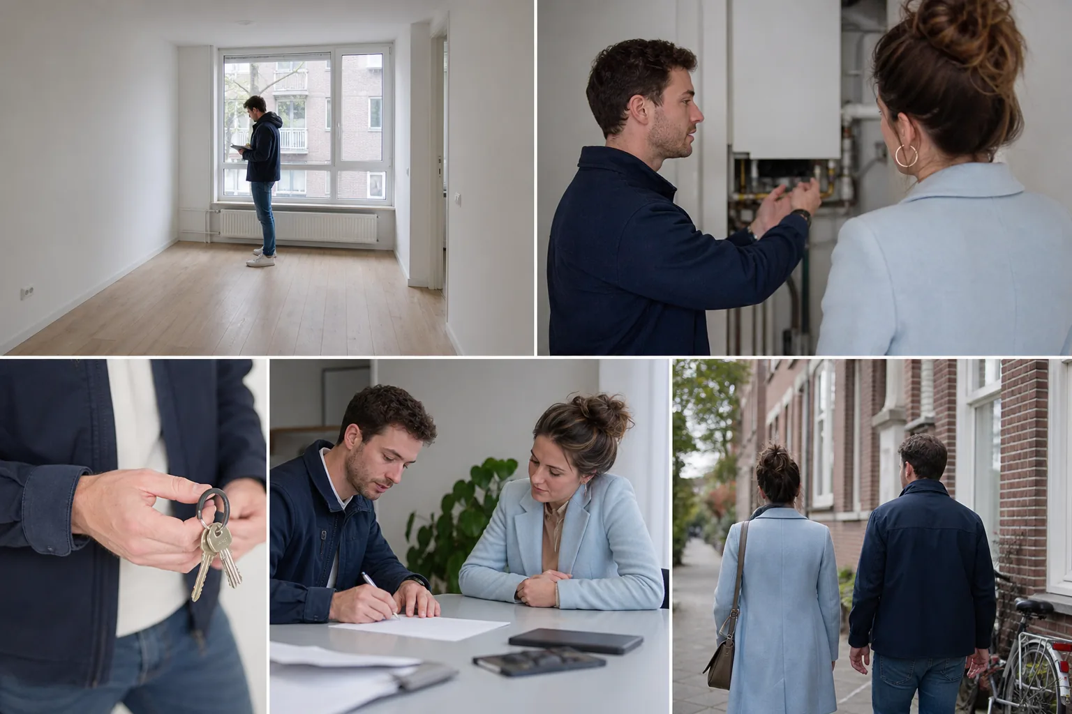 Een Nederlandse woning met sleutels en papieren. Beeld bij het artikel: Hoe komt u in vijf stappen van een lege woning naar een ondertekend rapport?
