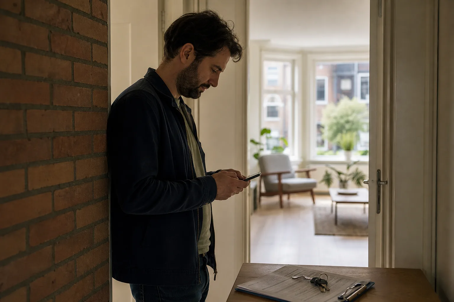Een Nederlandse woning met sleutels en papieren. Beeld bij het artikel: Is fotobewijs met een digitale handtekening genoeg en hoe lang bewaart u het?